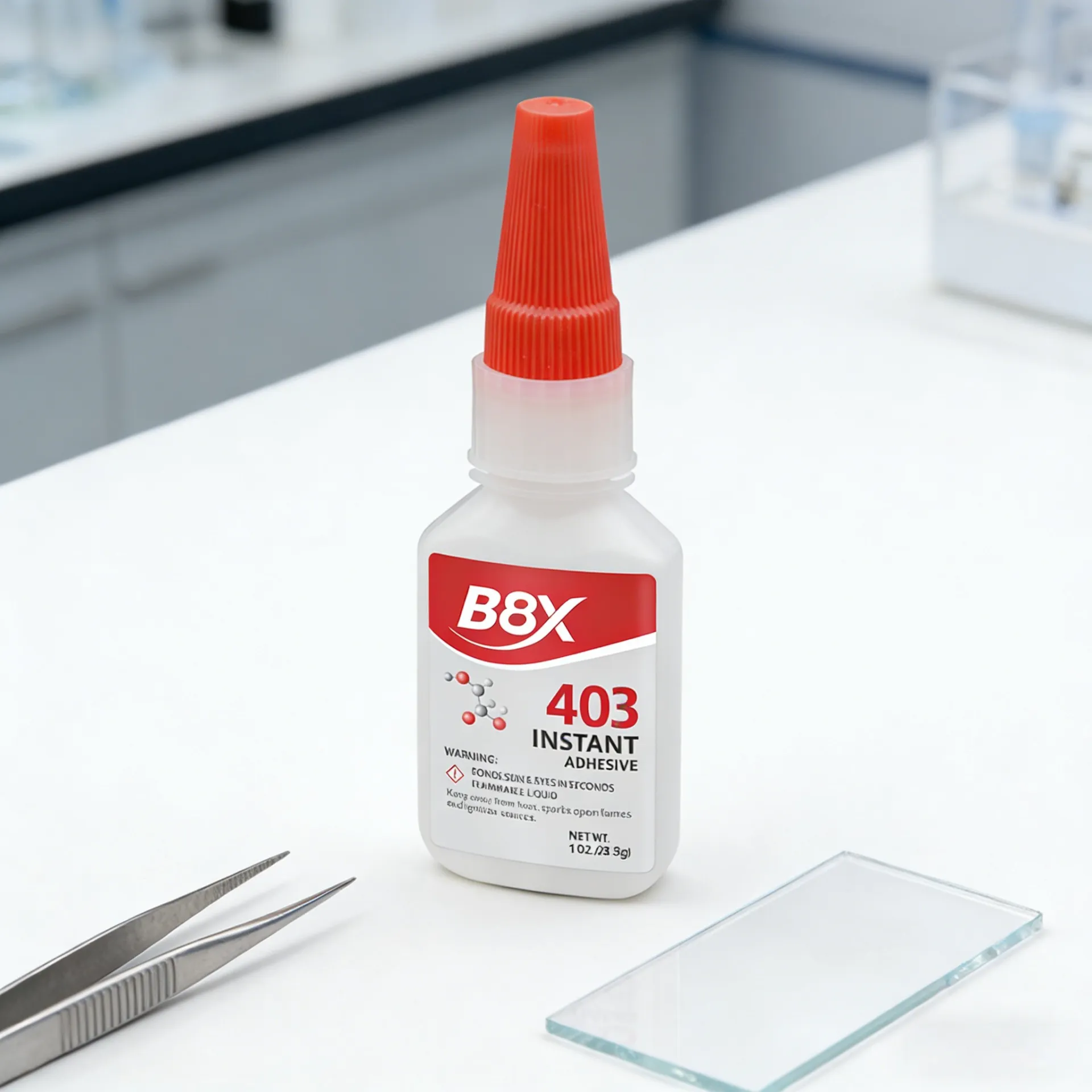 High-Viscosity Cyanoacrylate for Porous Substrates with Minimal Fuming and Discoloration