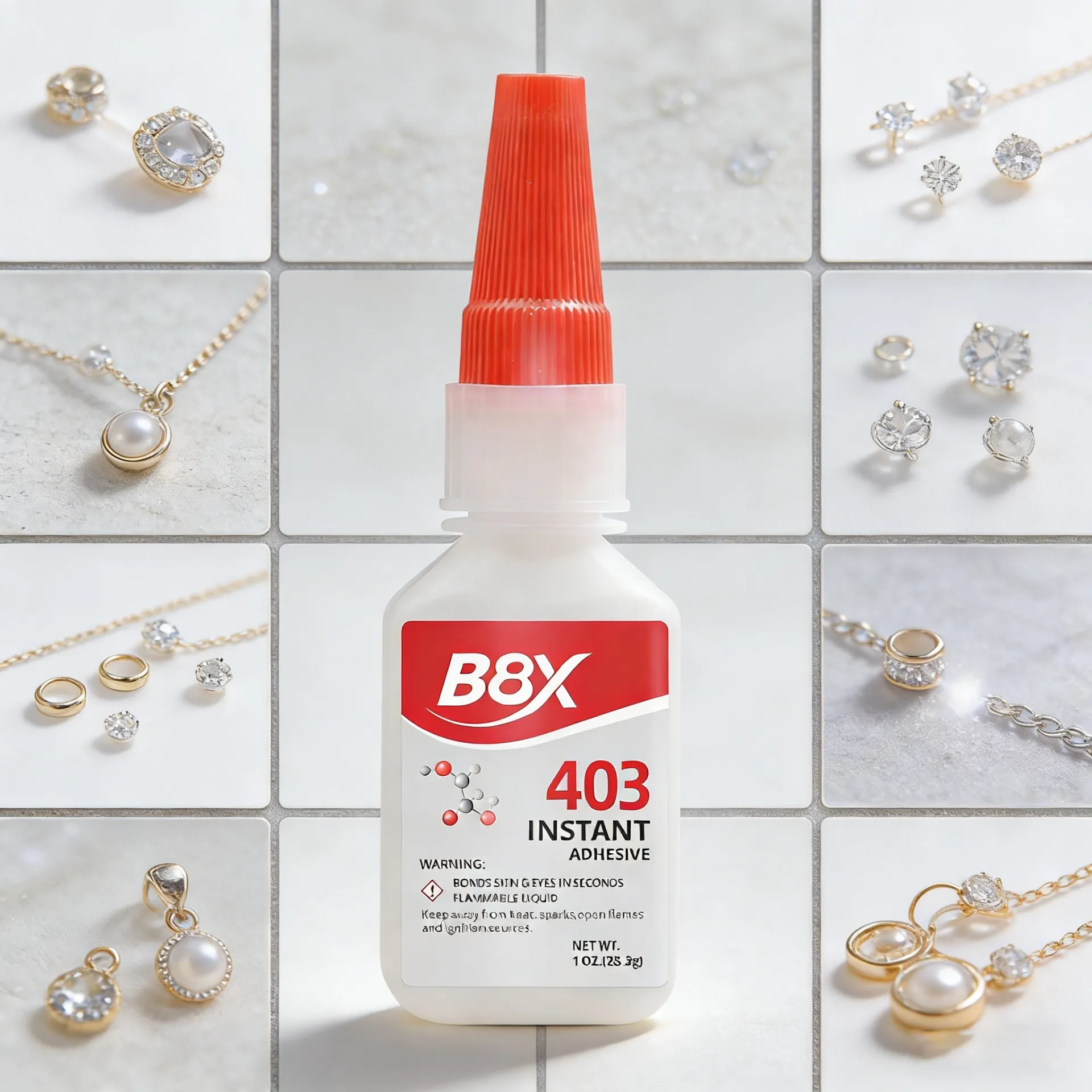 High-Viscosity Cyanoacrylate for Porous Substrates with Minimal Fuming and Discoloration