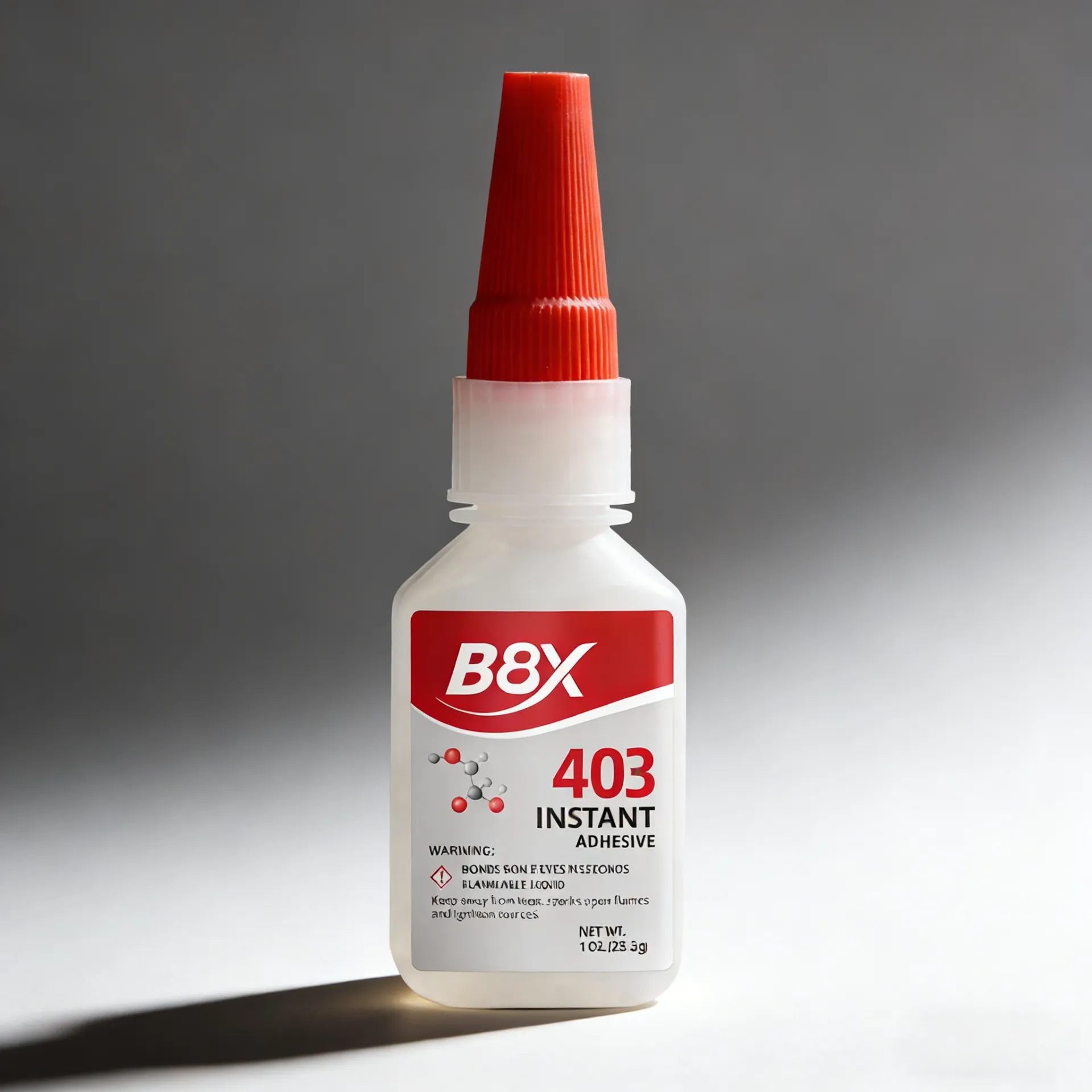 High-Viscosity Cyanoacrylate for Porous Substrates with Minimal Fuming and Discoloration