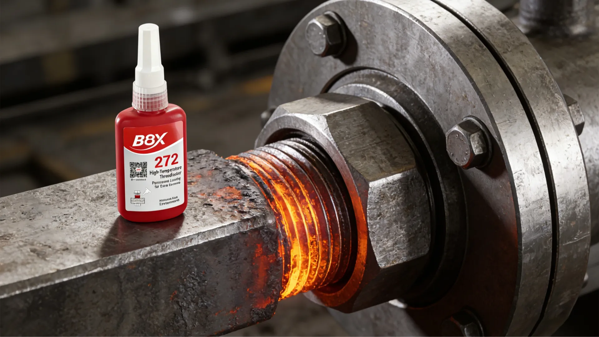 B8X 272 High-Temperature Threadlocker: Permanent Locking for Extreme Heat Environments